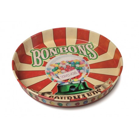 Rund metalbakke - "Bonbons gourmands"