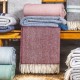 Tweedmill uldplaid - Fishbone Rosewood - 150x183 cm