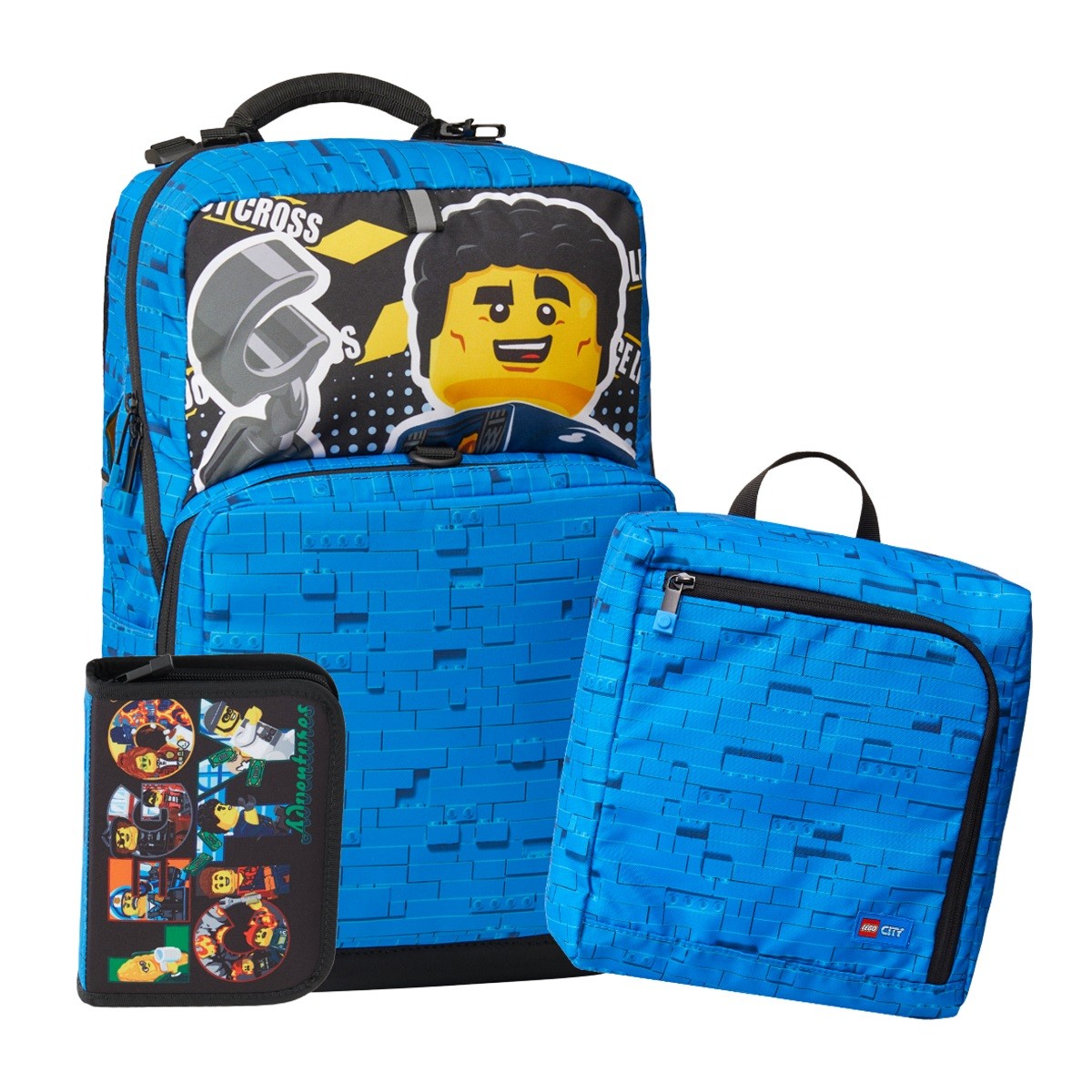 vold røveri kindben Flot, blåt Lego City Optimo+ skoletaskesæt - Den Gule Hylde