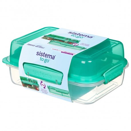 Lunch Stack Rectangle 1,8 l - Minty Teal - Sistema To Go