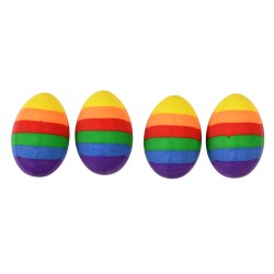 Viskelæder - Rainbow Eggs - 4 stk.