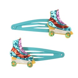 Hårspænder - Roller Skate Glitter - 2 stk.