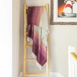 Tweedmill uldplaid - Ombre Rosewood - 150x183 cm