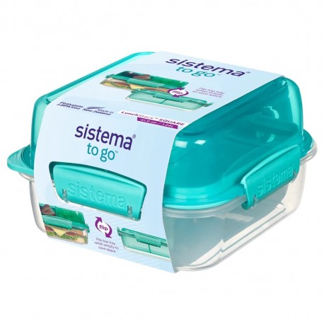 Lunch Stack Square 1,24 l - Minty Teal - Sistema To Go