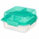 Lunch Stack Square 1,24 l - Minty Teal - Sistema To Go