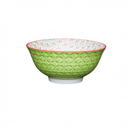 Skål - Bright Green Geometric Print - Ø15,5 cm