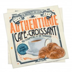 Servietter "Café croissant"