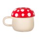 Krus med låg - Rød svamp