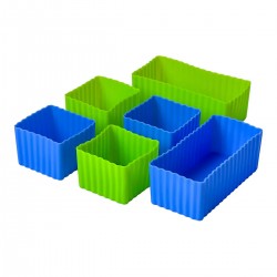 Yumbox Bento Cubes - 6 stk. - Blå/Grøn