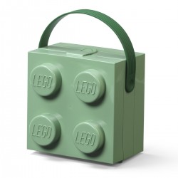 LEGO® Madkasse m. håndtag - Sand Green