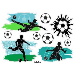 Vandfaste klistermærker - Fodbold - A6