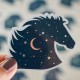 Vandfast hologram-klistermærke - Hest
