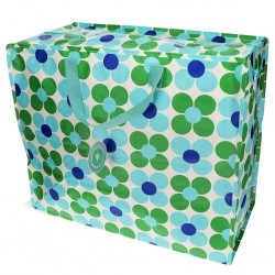 Jumbo opbevaringspose - Blue and green Daisy