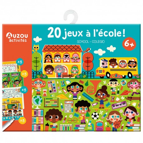 Auzou aktivitetskort 20 stk. - Skole