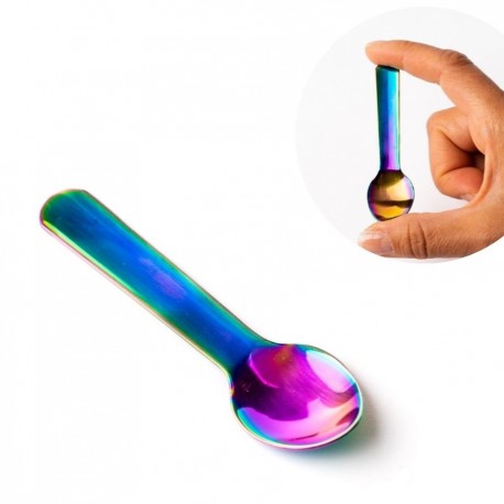 LEKKABOX mini ske - Rustfri stål (rainbow)