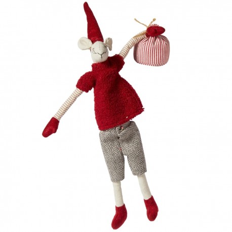 Julemus m. sæk - Noa - 35 cm
