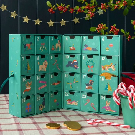 Julekalender med 24 skuffer - Festive Friends