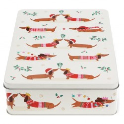 Kagedåse - Festive Sausage Dog