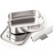LEKKABOX Safe stålmadkasse inkl. divider - 1400 ml
