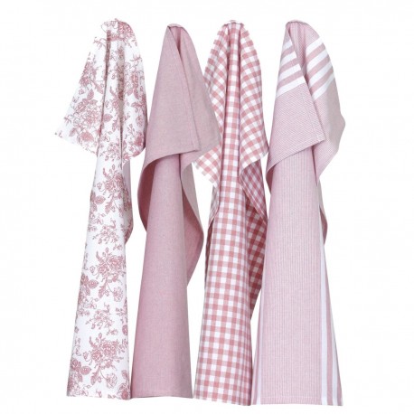 Viskestykker - Rosa Linnea - 4 stk.