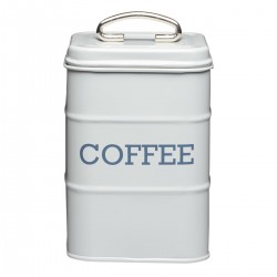 Firkantet kaffedåse - Lysegrå
