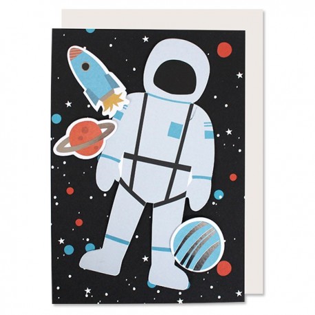 Fødselsdagskort A5 - Astronaut