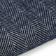 Tweedmill uldplaid - Fishbone Navy - 150x183 cm