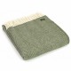 Tweedmill uldplaid - Fishbone Olive - 150x183 cm