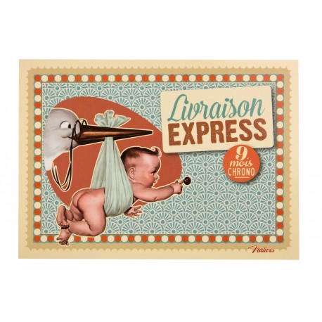 Postkort "Livraison express"