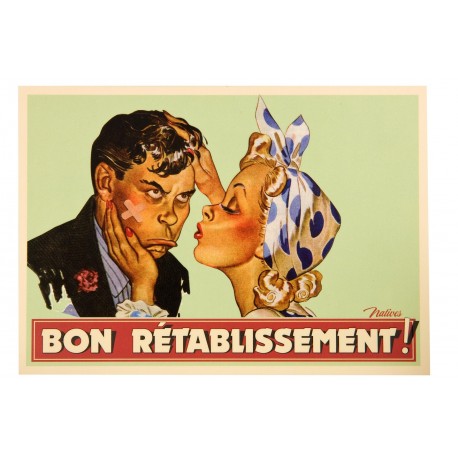 Postkort "Bon rétablissement"