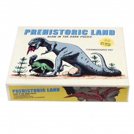 Selvlysende puslespil - Prehistoric Land - 100 brikker