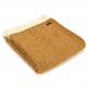 Tweedmill uldplaid - Fishbone Mustard - 150x183 cm