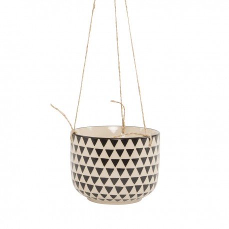 Hængepotte - Ø12 cm - Black Geo Isla