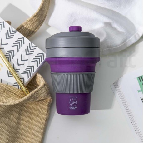 Foldbar kaffekop - 350 ml - Lilla