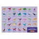 Mudpuppy puslespil - Verdenskort m. dinosaurer - 80 brikker