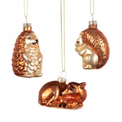 Julekugler - Woodland Creatures - 3 stk.